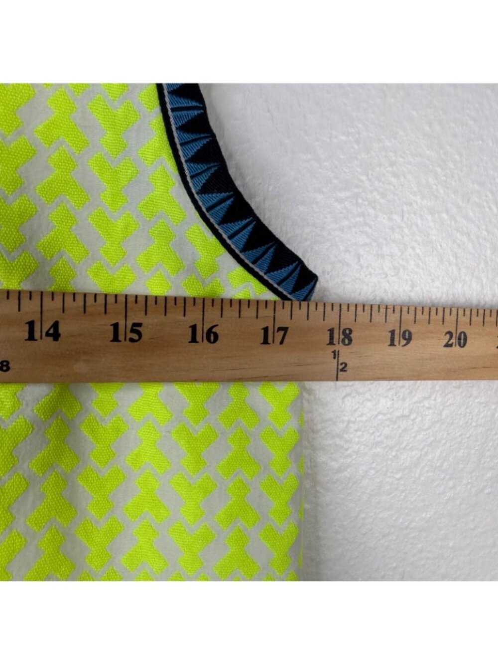J.CREW Neon Arrow Print Mod Shift Dress Pockets Yellow White Sz 4 Resort Yacht - Picture 11 of 14